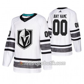 Män Ishockey Vegas Golden Knights tröja med eget tryck Vit 2019 All-Star Adidas Authentic